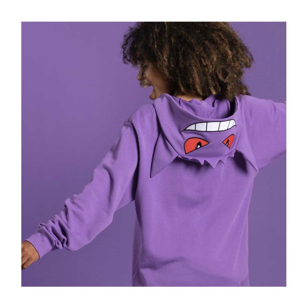 Gengar Themed French Terry Zip-Up Hoodie - Adult Size Large NWT